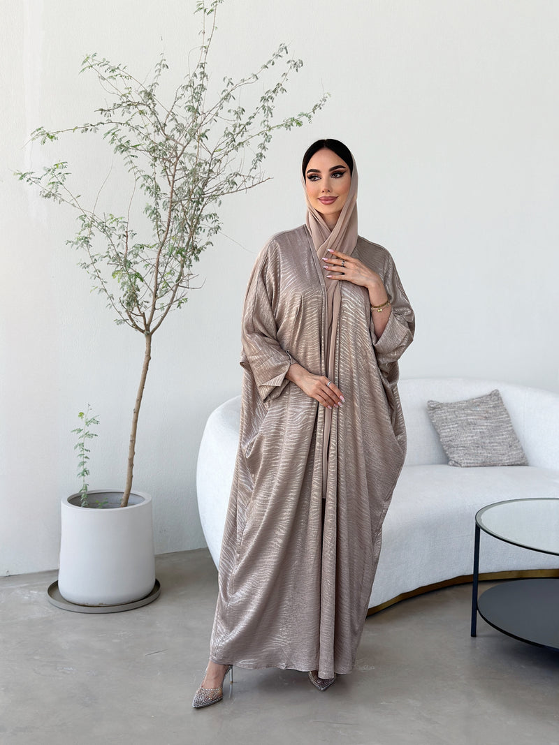 Patterned rosegold bisht