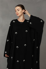 Black flower bisht