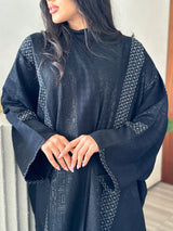 Patterned winter bisht