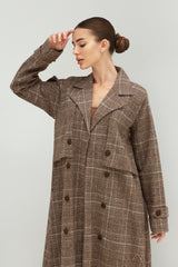 Brown jacket abaya