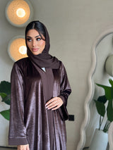 Nada brown velvet abaya