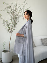 Two pieces pocket cape abaya