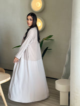 Wool satin abaya