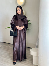 Nada brown velvet abaya