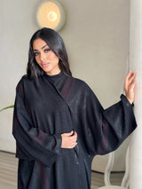 Patterned winter abaya