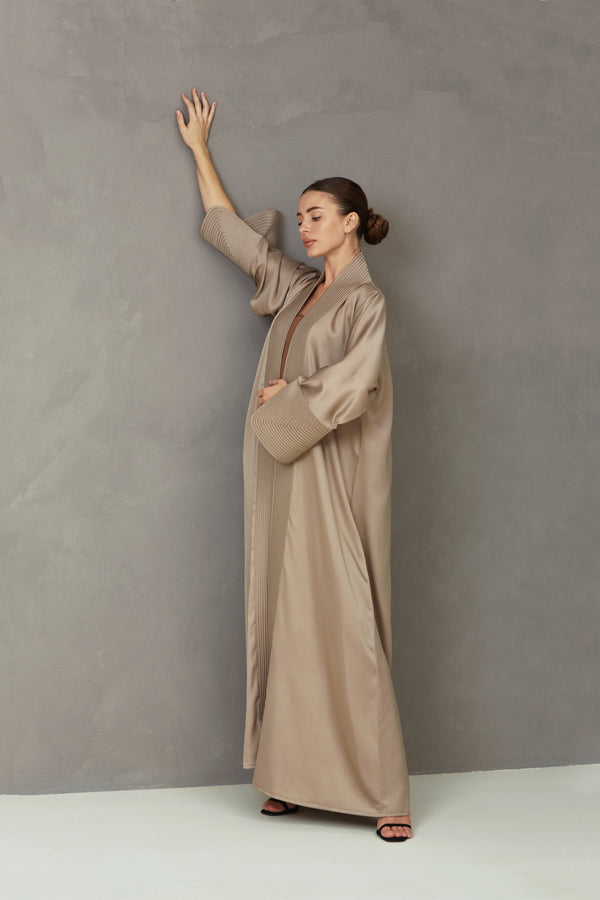 Beige casual abaya