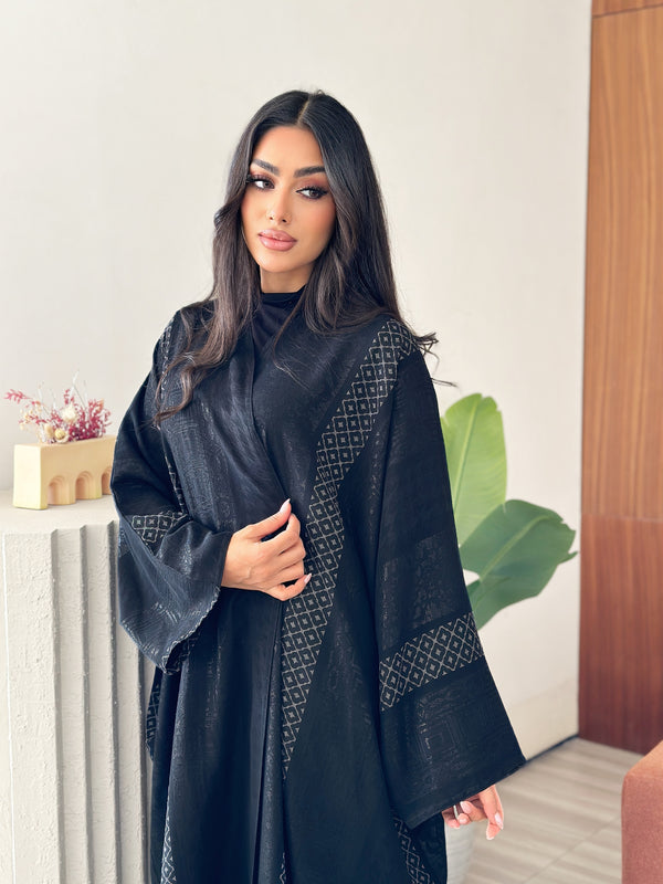 Patterned winter bisht