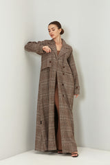 Brown jacket abaya