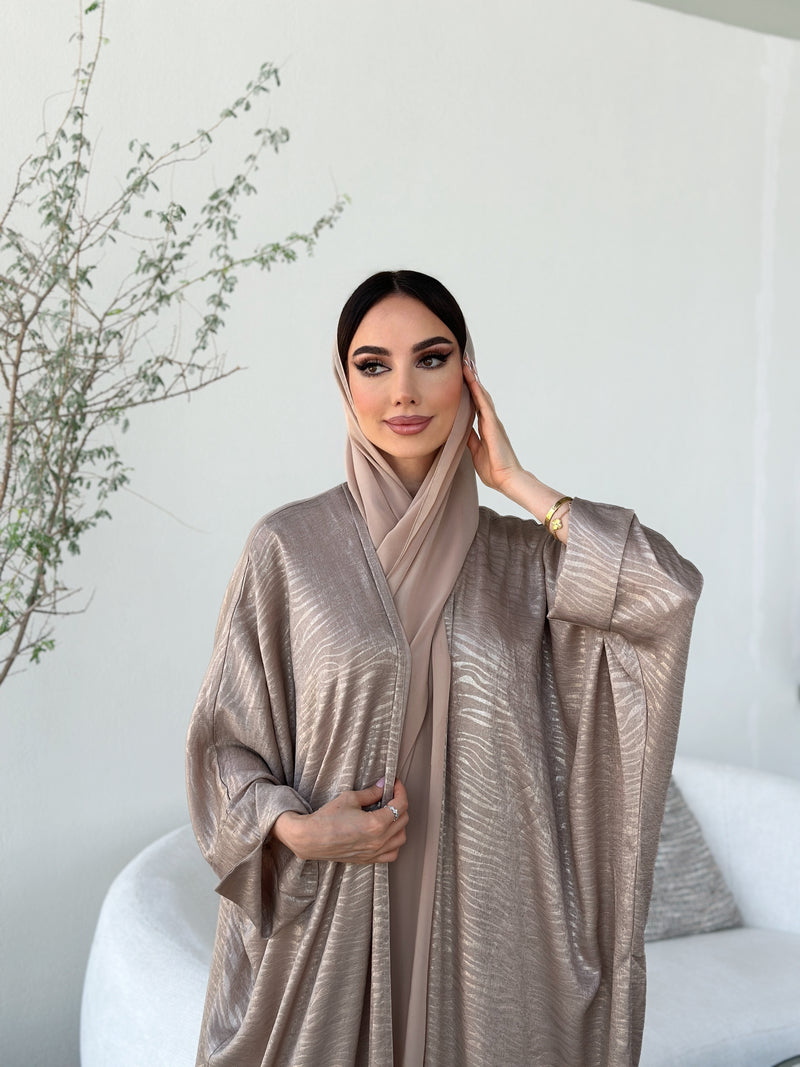 Patterned rosegold bisht