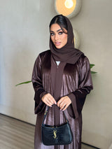 Nada brown velvet abaya