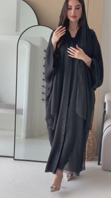 Black shinny bisht