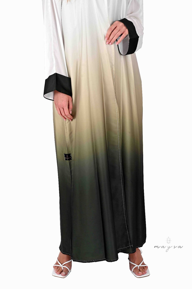 Green ombre abaya