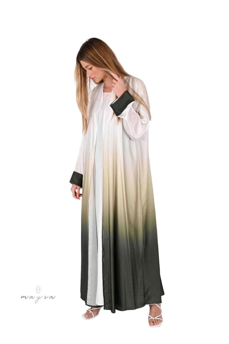 Green ombre abaya