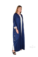 Imperial blue casual abaya