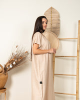 Sandy beige Linen underdress