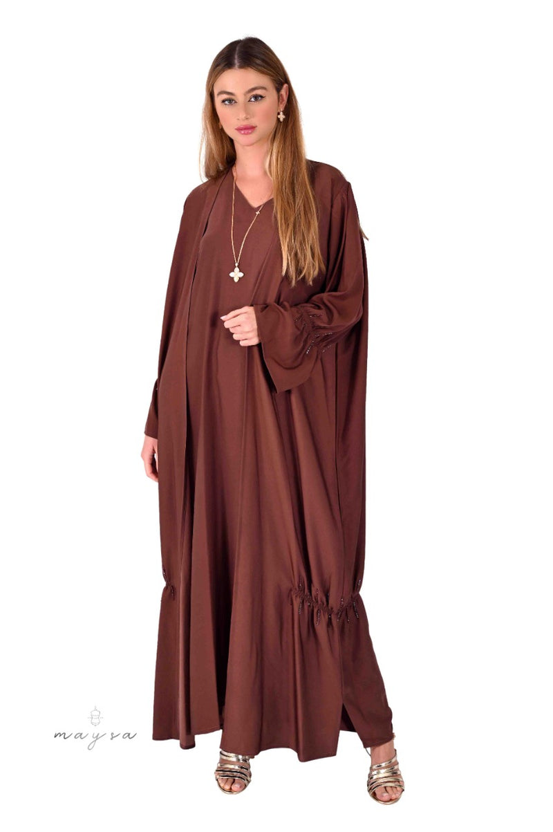 Oud crepe abaya