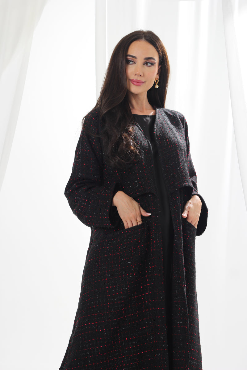 Back Tweed abaya